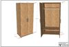 Kleiderschrank Sam 100.5 x 199.2 x 59 cm Eiche Melamin Dekor Metall Natur Bild 2