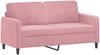vidaXL 3-tlg. Sofagarnitur mit Kissen Rosa Samt 3202007 Bild 4