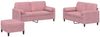 vidaXL 3-tlg. Sofagarnitur mit Kissen Rosa Samt 3202007 Bild 2