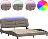 vidaXL Bettgestell mit LED ohne Matratze "Hvar" Taupe 180x200 cm Stoff 3213722 Bild 2