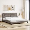 vidaXL Bettgestell mit LED ohne Matratze "Hvar" Taupe 180x200 cm Stoff 3213722 Bild 4