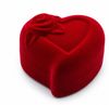 BAYLI Schmucketui 1 x Ringetui Verlobungsring – Ringbox Herz Rot mit Rose – Ringschachte Bild 2