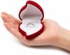 BAYLI Schmucketui 1 x Ringetui Verlobungsring – Ringbox Herz Rot mit Rose – Ringschachte Bild 3