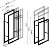 Kaminholzregal Kasan verstellbar H100-150xB60-100xT25cm [en. casa] Bild 2