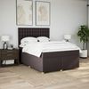 vidaXL Boxspringbett mit Matratze Dunkelbraun 140x200 cm Stoff 3291320 Bild 3