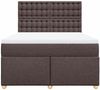 vidaXL Boxspringbett mit Matratze Dunkelbraun 140x200 cm Stoff 3291320 Bild 4
