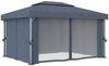 vidaXL Pavillon mit Vorhängen & LED-Lichterkette 4x3 m Anthrazit 3070355 Bild 5