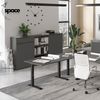 bümö Space Aktenschrank Holz, Sideboard & Kommode hoch in Graphit - Regal mit Türen & 1 Schublade für Ordner & Büro, Schrank klein als Möbel für Arbeitszimmer, Büroschrank & Ordnerschrank, SPCAS2OH1S-547 Bild 3