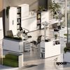 bümö Space Aktenschrank Holz, Sideboard & Kommode hoch in Graphit - Regal mit Türen & 1 Schublade für Ordner & Büro, Schrank klein als Möbel für Arbeitszimmer, Büroschrank & Ordnerschrank, SPCAS2OH1S-547 Bild 4