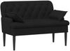 vidaXL Zweisitzer mit Knopfheftung Schwarz 111 x 68 x 80 cm Stoff 42041798 Bild 2