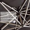 PURPLE LEAF Ampelschirm Quadratischer Außenbereich Alu Doppelsonnenschirm, Gartenschirm, LxB: 365,00x365,00 cm, 360°Rotation, Sonnenschutz UV50+, Für Balkone, Gärten und Terrassen Bild 3