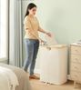 SONGMICS Wäschekorb 2 Fächer, Wäschesammler, 150 Liter, Wäschesortierer mit Deckel, Wäschetonne, Wäschesäcke herausnehmbar, für Waschküche, Schlafzimmer, Wohnzimmer, cremeweiß-naturbeige Bild 2