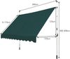 Klemmmarkise 300 cm breit Balkonmarkise ohne Bohren UV-beständig höhenverstellbar Grün Bild 2