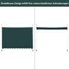 Klemmmarkise 300 cm breit Balkonmarkise ohne Bohren UV-beständig höhenverstellbar Grün Bild 4