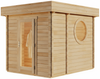 FinnTherm 'Cubus-70 B' Saunahaus mit 3 Sitzbänken, Holz natur, 257 x 321 x 264 cm Bild 3