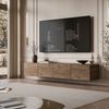 ALLHOUSE24 TV-Schrank LOGANTE Nussbaum modernes TV-Lowboard PUSH-OPEN System (2 x Schränke 100 cm breit) Breite 200 cm Bild 2