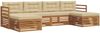 vidaXL Sofagarnituren 6 pcs Natur und Beige Massivholz Akazie 3373883 Bild 2