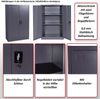 Aktenschrank HWC-H17, Stahlschrank Büroschrank Schrank, 2 Türen abschließbar Metall ~ 140x90x40cm weiß Bild 2