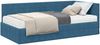 vidaXL Eckbettgestell mit Matratze mit Kopfteil 2 pcs Blau Samt 3393927 Bild 2