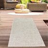 Carpetia Outdoorteppich Außenteppich Balkon wetterbeständig flachgewebe unifarben in beige, rechteckig Bild 5