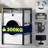 Stapelgestell für Wäschetrockner auf Waschmaschine MIXON - Stahlgestell 300kg Tragkraft | Waschmaschinengestell höhenverstellbar Waschmaschinenregal Überbau, Schwarz Bild 2