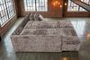 KAWOLA Schlafsofa SADIRA Ecksofa Stoff taupe Recamiere links 89 x 209 x 288 cm Bild 5
