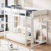 Weißes Hochbett 90x200 cm Aus Massivem Kiefernholz Mit Schutzgeländer Und Ablageregal Platzsparendes Kinderbett Etagenbett Mit Stauraum Kieferholz Hochbett Sicherheitsbett Jugendzimmer Raumoptimierung Bild 2