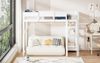 Weißes Hochbett 90x200 cm Aus Massivem Kiefernholz Mit Schutzgeländer Und Ablageregal Platzsparendes Kinderbett Etagenbett Mit Stauraum Kieferholz Hochbett Sicherheitsbett Jugendzimmer Raumoptimierung Bild 3
