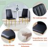 Stuhl 4er-Set Schwarz/Gold, PU-Leder mit vergoldeten Metallbeinen, ergonomische Rückenlehne,43x42.5x92.5 cm Bild 5