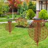 Solarleuchte Garten Scheibe Rost Solarlampe Außen Leuchte Solar mit Pflegetuch Bild 5