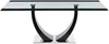 Vente-unique - MEZZO Essgruppe Glas TransparentSchwarz - B 100 cm x H 74,5 cm x L 200 cm Bild 3