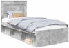 vidaXL Bettrahmen Beton Grau 90 x 190 cm Massives Kiefernholz 3410131 Bild 2