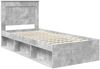 vidaXL Bettrahmen Beton Grau 90 x 190 cm Massives Kiefernholz 3410131 Bild 4