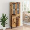 vidaXL Highboard Wandmontiert Altholz 69,5 x 34 x 180 cm Holzwerkstoff 3415652 Bild 4