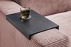 KAWOLA Big Sofa MADELINE mit Holztablett schwarz für Armlehne Cord rosa 85 x 170 x 290 cm Bild 4