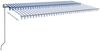 vidaXL Automatische Markise mit LED & Windsensor 600x300 Blau und Weiß 3069171 Bild 3