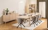 Kulissen-Esstisch >Linley< in Eiche weiss pigmentiert, MDF - 200x75x100 (BxHxT) Bild 5