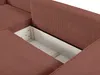 Vente-unique - AMELIA Sofa SamtStoff Puderrosa - B 167 cm x H 85 cm x L 267 cm Bild 5