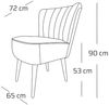 Muffo Stuhl LADY (4 St), Massiver gepolsterter Sitz, elegante Holzbeine Bild 3