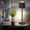 LED Tischleuchte, Touchdimmer, Akku, sandschwarz, H 38 cm Bild 2