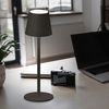 LED Tischleuchte, Touchdimmer, Akku, sandschwarz, H 38 cm Bild 5