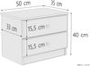 Niedrige Nachtkonsole Buche Massivholz Nachttisch mit zwei Schubladen 90.20-K38 Bild 5