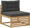 vidaXL Outdoor-Sofagarnitur mit Kissen 7 pcs Weiß und Anthrazit 3390797 Bild 4