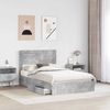 vidaXL Aufbewahrungsbett Beton Grau 135 x 190 cm Holzwerkstoff 3411576 Bild 3