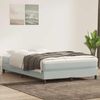 vidaXL Boxspringbett mit Matratze Hellgrau 160x210 cm Samt 3315927 Bild 1