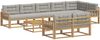 vidaXL Outdoor-Sofagarnitur 9 pcs Weiß und Hellgrau 79 x 79 x 37 cm 3386650 Bild 2
