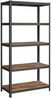 Songmics Standregal, Bücherregal, Lagerregal, 5 Ablagen, Küchenregal, Regal, 50 x 100 x 200 cm, bis 600 kg belastbar, verstellbare Ablagen, Industrie-Design, vintagebraun-schwarz Bild 2