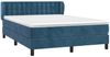 vidaXL Polsterbett mit Matratze Dunkelblau 140x200 cm Samt Bild 3