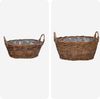 vidaXL Blumentopfkorb mit Speicher 2 Stk. Naturbraun Kubu Rattan 42020964 Bild 4