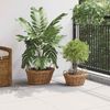 vidaXL Blumentopfkorb mit Speicher 2 Stk. Naturbraun Kubu Rattan 42020964 Bild 3